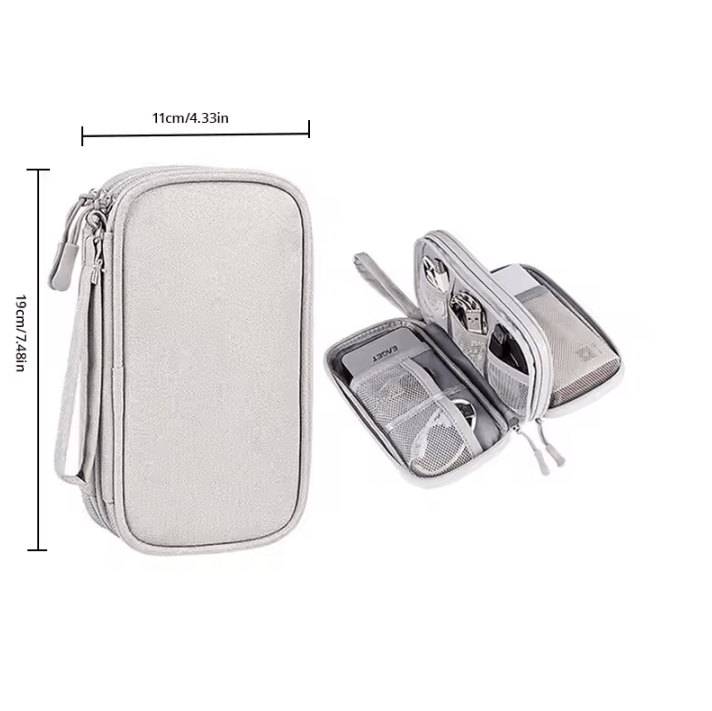 Compact Travel Digital Gear Organizer - Tech Accessories Storage Bag