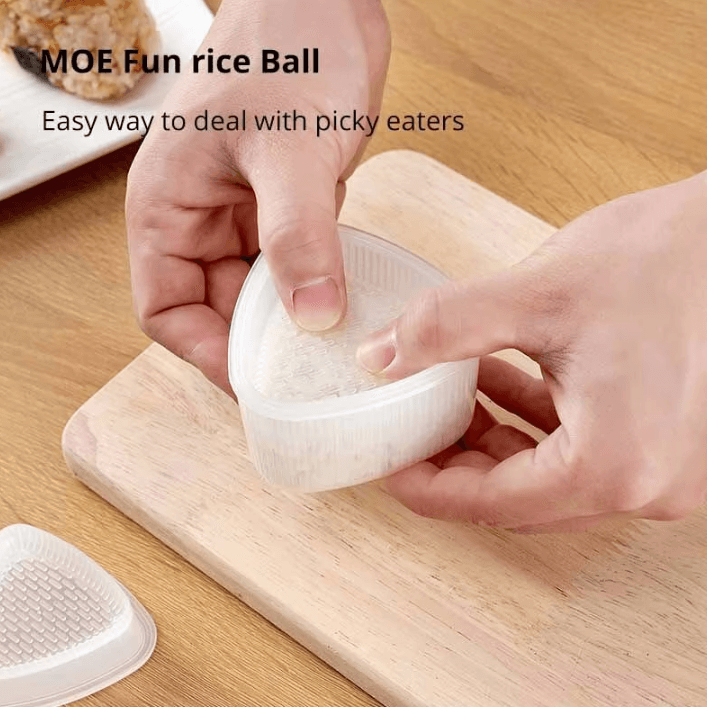 4-Piece DIY Sushi Mold Set – Triangular Onigiri Rice Ball Maker for Bento Kitchen