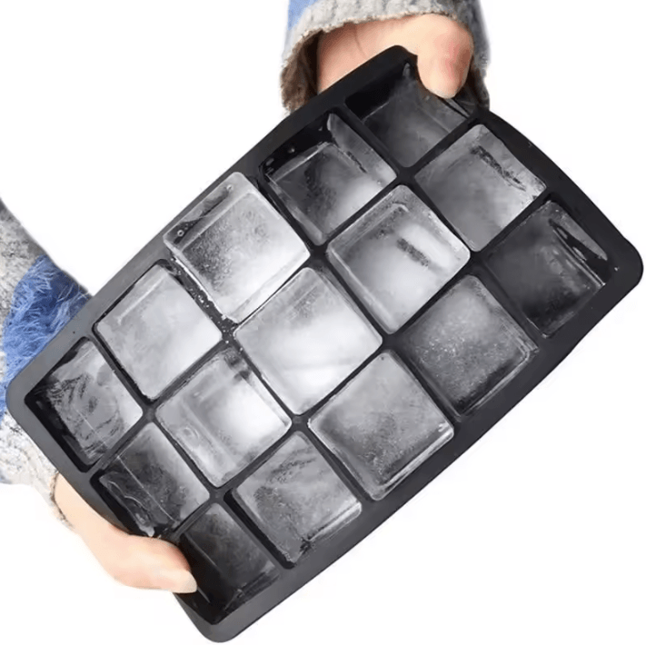 15-Grid Silicone Ice Cube Mold – Large Durable Ice Block Maker for Bar, Pub & Home