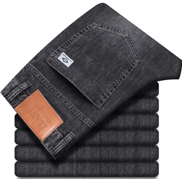 Mens Winter Warm Fleece Lined Stretch Casual Jeans – Lightweight Thermal Trousers for Office & Daily Wear