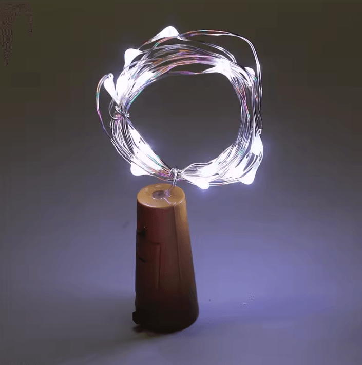 2M LED Wine Bottle Cork Fairy Lights – Holiday Copper Wire String Lights for Christmas & Bar Decor