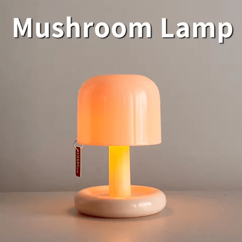 MushroomGlow USB Rechargeable LED Mood Lamp - Mini Sunset Night Light Table & Bedside Decor