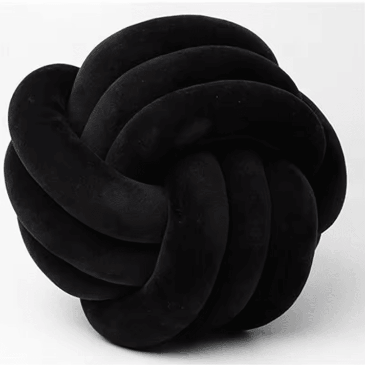 KnotAura 9x9-Inch Round Knot Throw Pillow – Aesthetic Plush Decorative Cushion for Sofa & Home