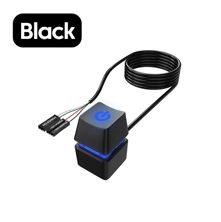NNBILI 2 M External PC Power Switch Button - Desktop Start/Stop Power On/Off LED Extension Cable