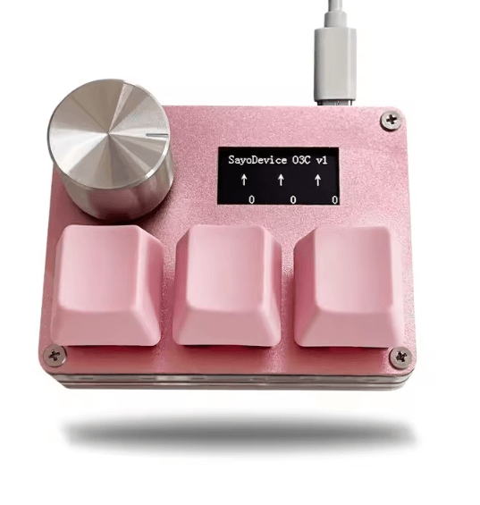 O3C Rapid Trigger Magnetic Gaming Keypad - USB Hall Switch Mini Keyboard with Knob & Screen