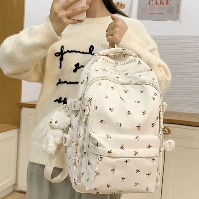 CuteGirls Large Fashion Backpack - High-Capacity School & Travel Bag for Kids