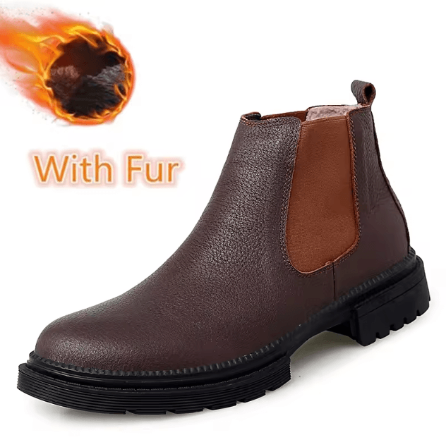 HeritageCraft Mens Genuine Leather Chelsea Boots - Casual Slip-On Ankle Footwear (Vintage Style)