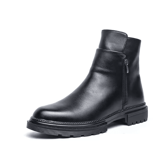 AscendElite Mens Height-Increasing Leather Chelsea Boots – British Style Casual Business Ankle Shoes