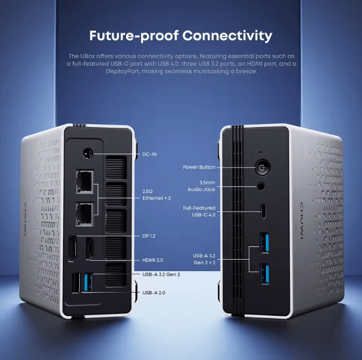CHUWI UBox Mini PC - Ryzen 6600H / 7430U, 16GB RAM, 512GB SSD, Windows 11, 4K WiFi 6 Desktop