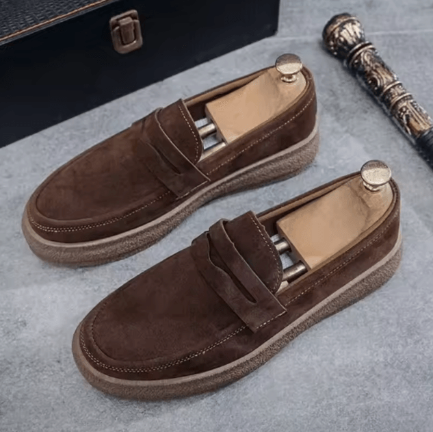 Fashion Platform Mens Casual Loafers Lightweight Breathable Slip On Walking and Driving Shoes