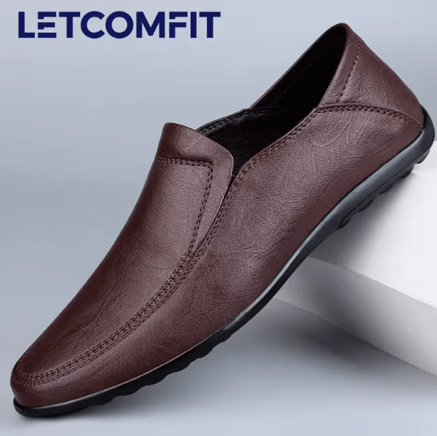Genuine Leather Mens Casual and Formal Loafers Breathable Slip On Driving Shoes
