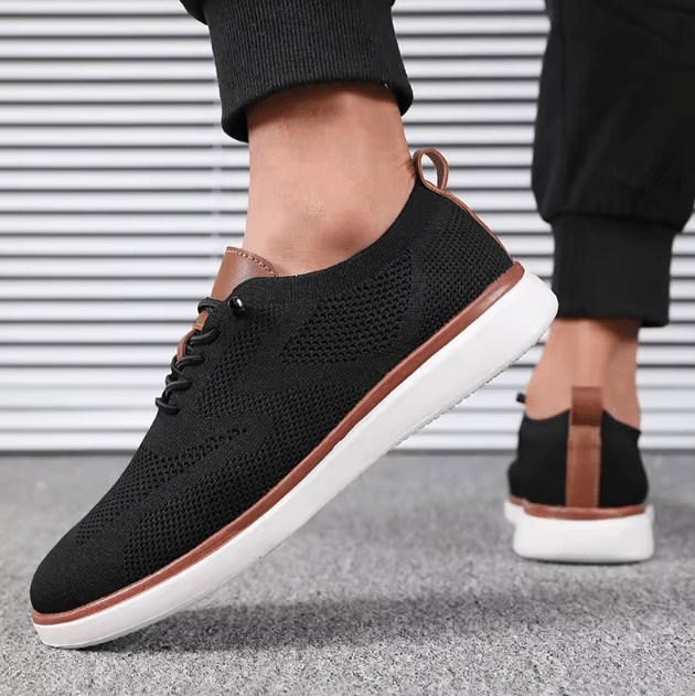 Men Lightweight Breathable Knitted Casual Sneakers Comfortable Walking and Hiking Shoes