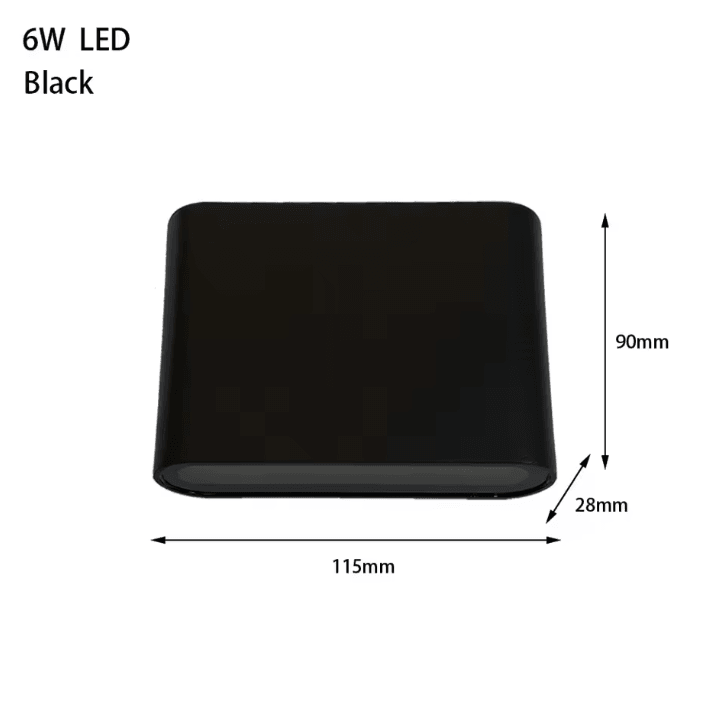 LED Outdoor Waterproof Wall Lights Aluminum Exterior Wall Lamp Sconce Fixtures 6W 12W 24W