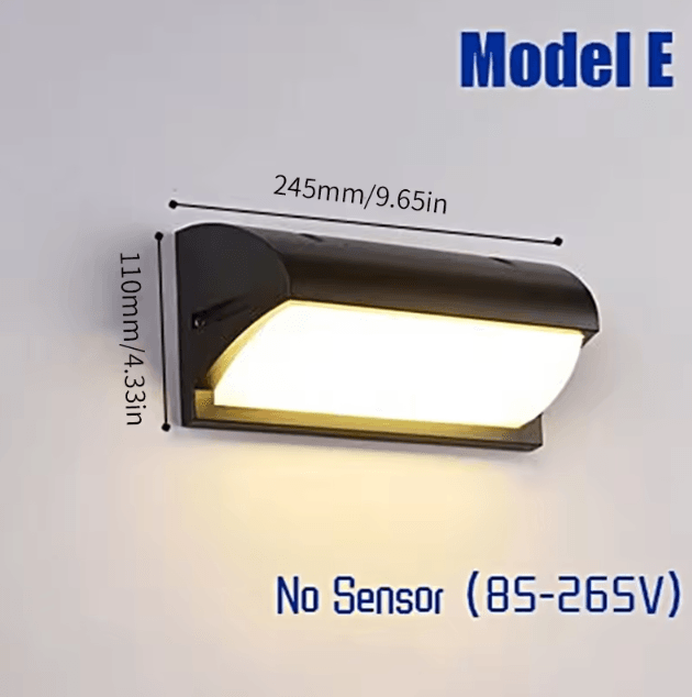 LED Motion Sensor Wall Lights AC85-265V Outdoor and Indoor Wall Lamp for Porch Balcony Garden Courtyard