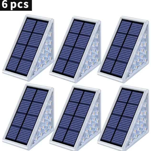 Solar Outdoor Step Lights Waterproof LED High Brightness Garden and Pathway Lighting Lamp