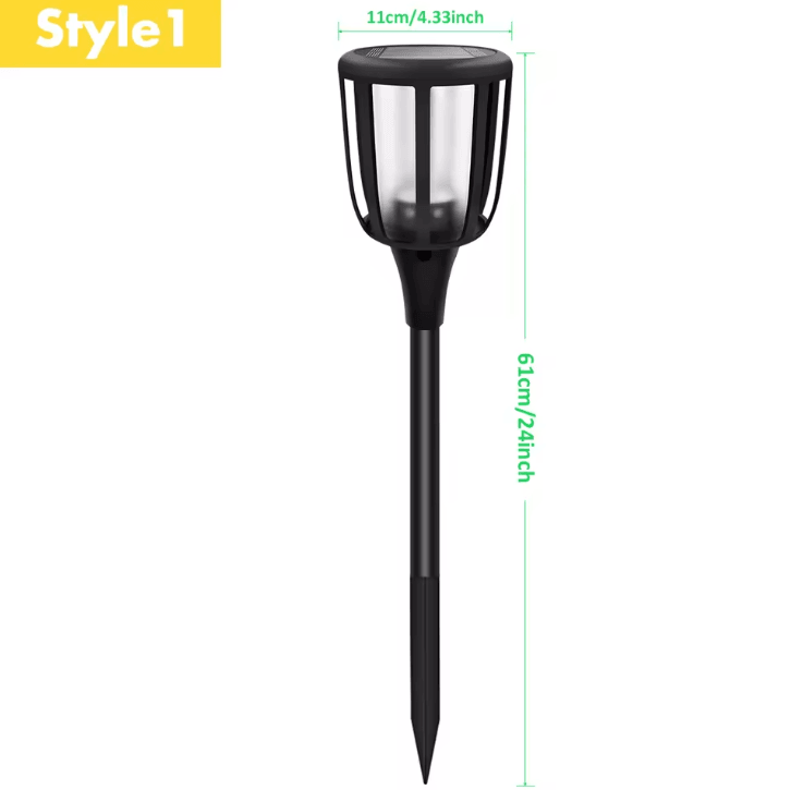 Solar Flame Torch Lights Outdoor Waterproof Solar Garden and Pathway Flickering Lawn Lights