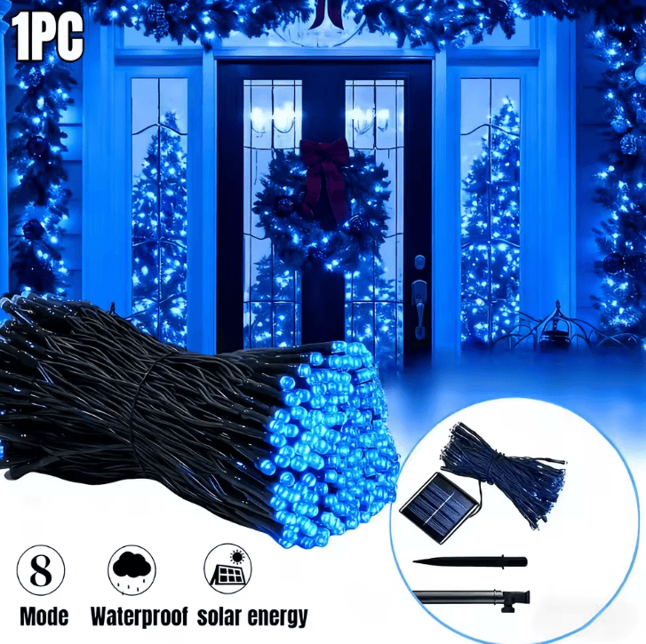 Solar LED Starry Sky String Lights – 8 Modes Outdoor Yard & Party Decor