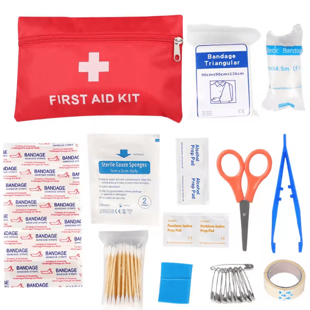 Complete 104-Piece First Aid Kit – Water-Resistant Hard Shell Medical Emergency Set for Travel, Home & Outdoor