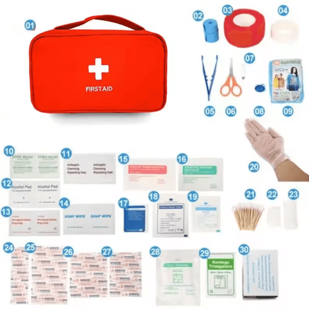 Large First Aid Kit Bag - Portable Outdoor Survival & Emergency Organizer for Home, Car & Travel