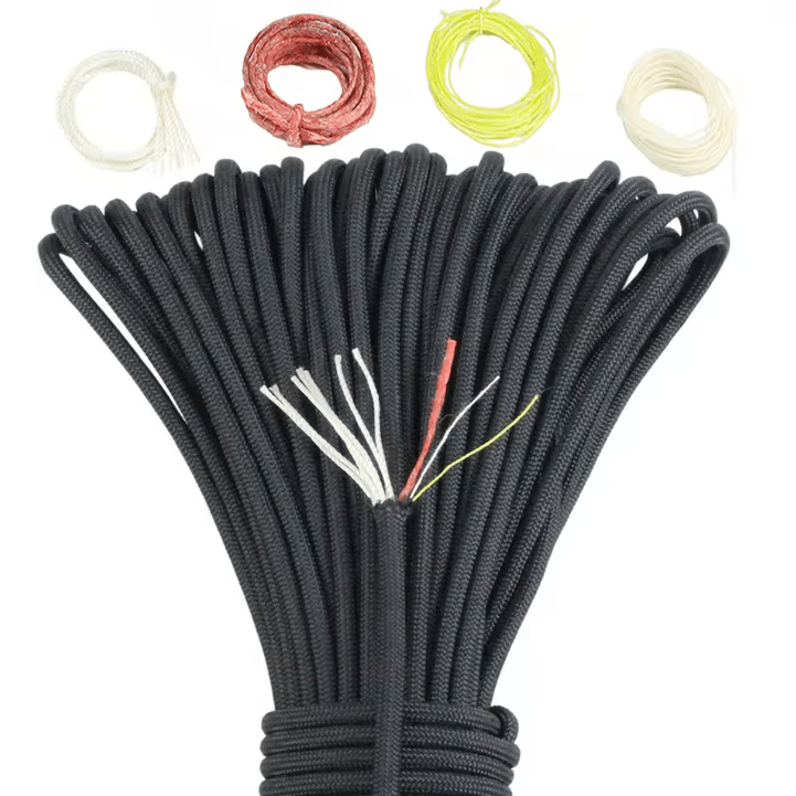 Noble Eagle 550 10-Core Paracord - 25FT Heavy-Duty 550 Paracord Rope with Fire Tinder & Fishing Line for Camping