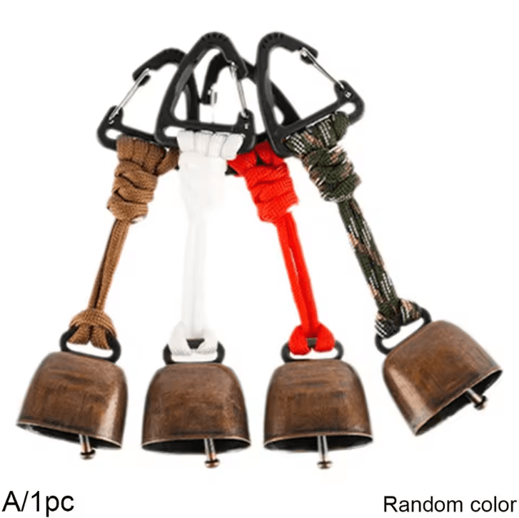 Loud Outdoor Bear Bell for Hiking - Cast Iron Backpack Bear Bell with Braided Lanyard for Camping & Backpacking Safety