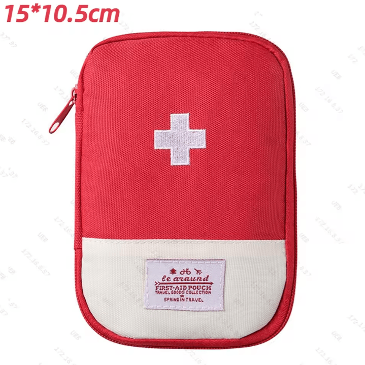 Portable Small First Aid Kit Bag Travel Medicine Storage Pouch for Camping Hiking Emergency Medical Supplies