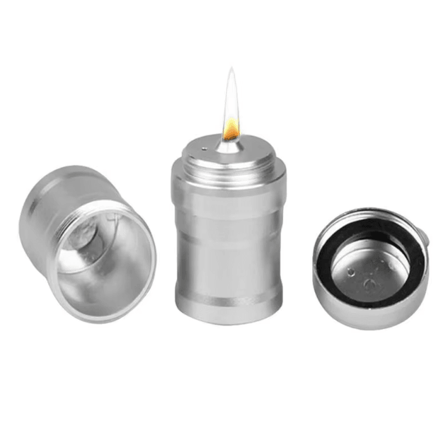 Mini Vintage Oil Wick Lamp Aluminum Alloy Portable Camping Oil Lantern for Indoor Outdoor Lighting