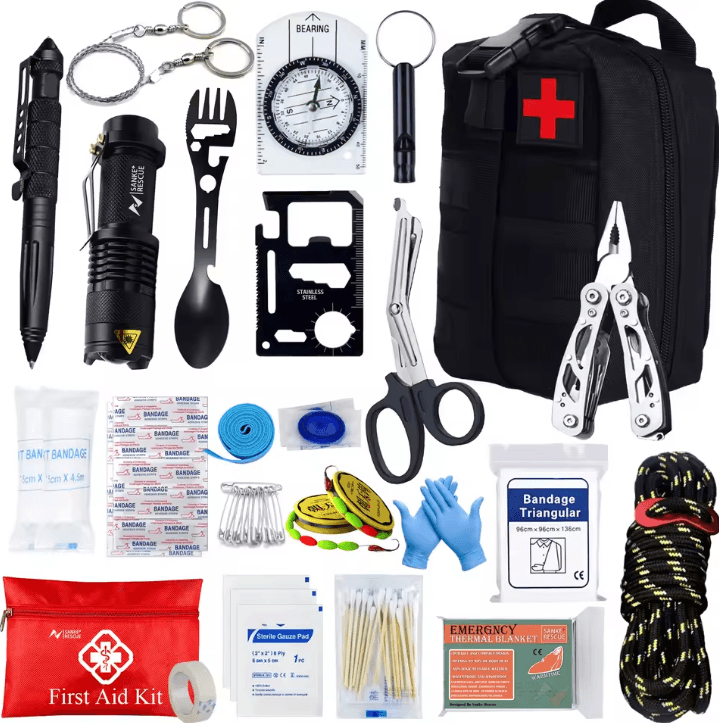 Survival IFAK First Aid Kit Tactical MOLLE Trauma Medical Bag Emergency Outdoor Kit for Camping Hiking Survival