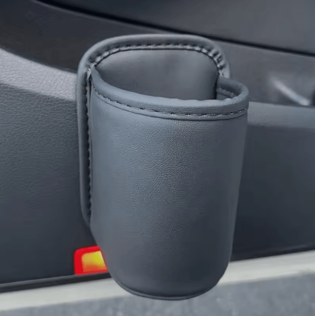 Leather Car Door Cup Holder Organizer Backseat Automotive Drink Rack Storage Bin for Vehicle Interior Accessories
