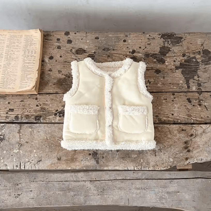 Warm Baby Girl Padded Vest Cotton Thick Toddler Sleeveless Winter Jacket