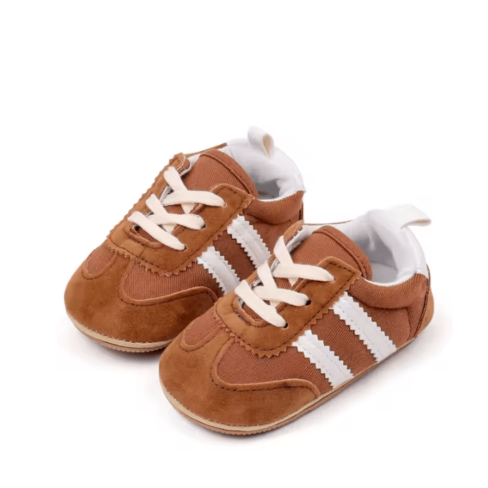 StripeStep Baby Moccasins First Walker Shoes - Soft Sole Baby Prewalker Sneakers for Newborns & Toddlers
