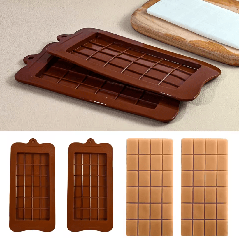SweetCraft Silicone Chocolate Mold 24 Cavity Square Candy Mold Food Grade Baking and DIY Dessert Tray