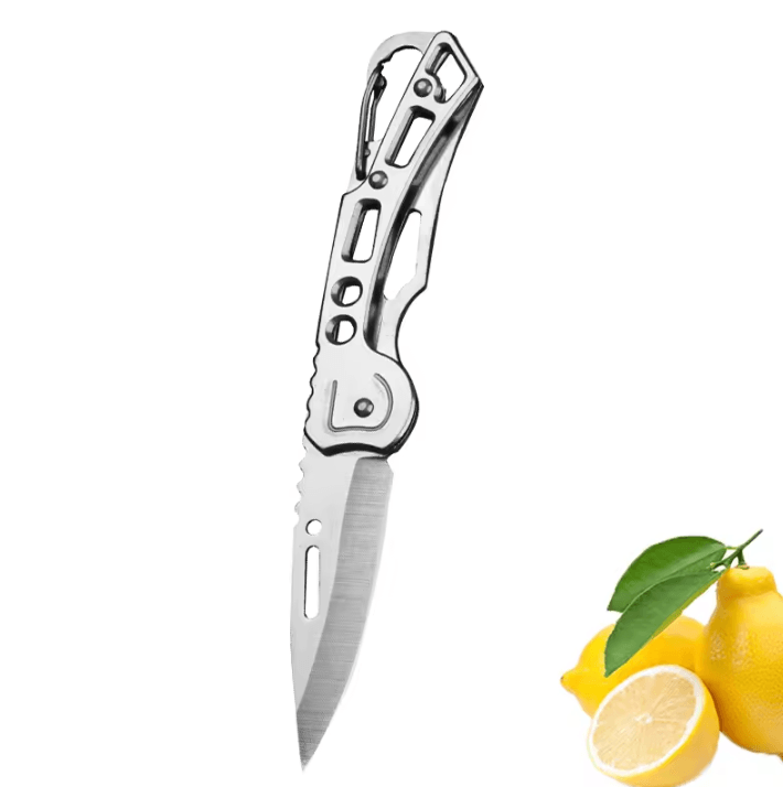 Portable Folding Fruit Knife with Keychain – Mini Stainless Steel Pocket Knife for Everyday Use