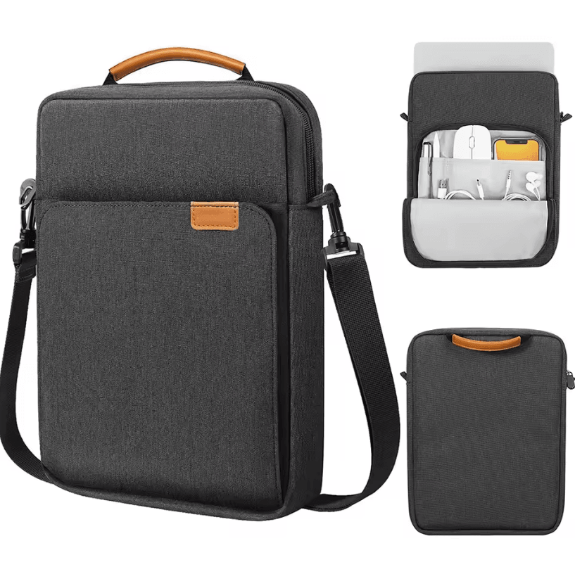Multi-Pocket Tablet Sleeve Bag – Shockproof Protective Case for iPad & 10.9–12.9 Inch Tablets