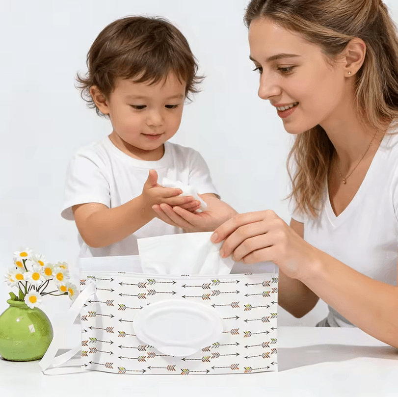 2-Pack Portable Wet Wipes Dispenser Bags for Easy & Hygienic Travel