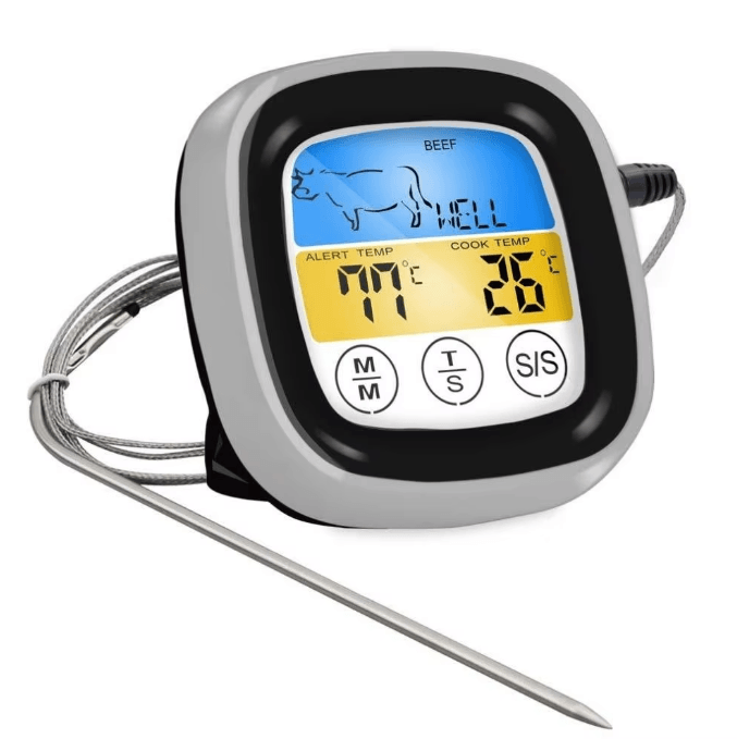 TempMaster Smart Digital Meat Thermometer with Probe & Touchscreen Timer