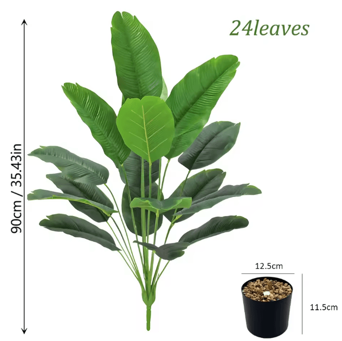 24-Leaf Areca Palm Artificial Plant - Lush Potted Indoor Greenery Decor