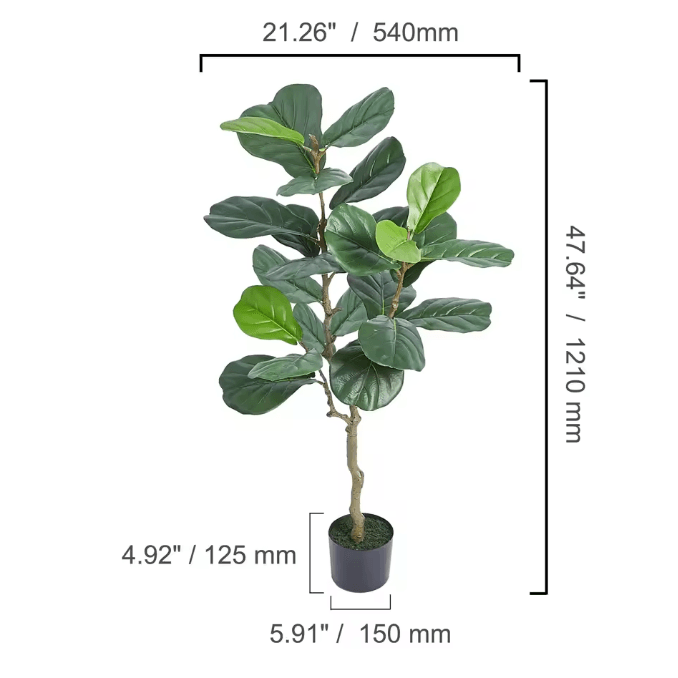 SucceBuy Artificial Olive Tree 4-6FT - Realistic Faux Olive Tree Indoor with Anti-Tip Base & Low-Maintenance Decor