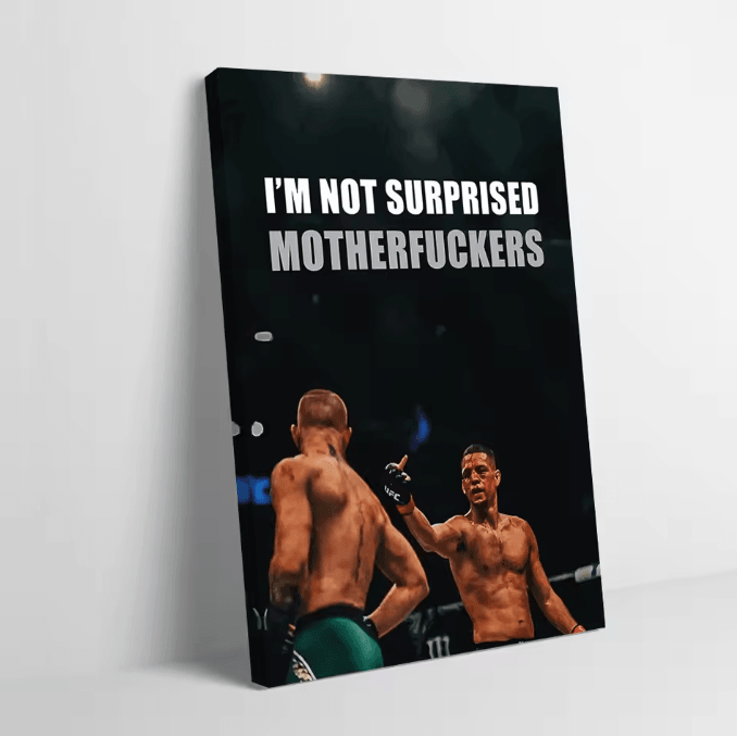 Custom Nate Diaz Poster Canvas Wall Art – UFC Fighter Decor for Living Room & Gym (Unframed Modern Print)