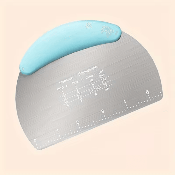 Stainless Steel Dough Scraper Cutter – Heavy-Duty Pastry Bench Scraper for Baking & Food Prep