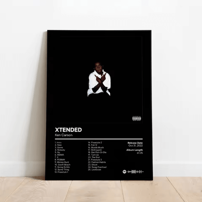 Ken Carson A Great Chaos Canvas Poster - Hip Hop Album Cover Wall Art for Room Decor