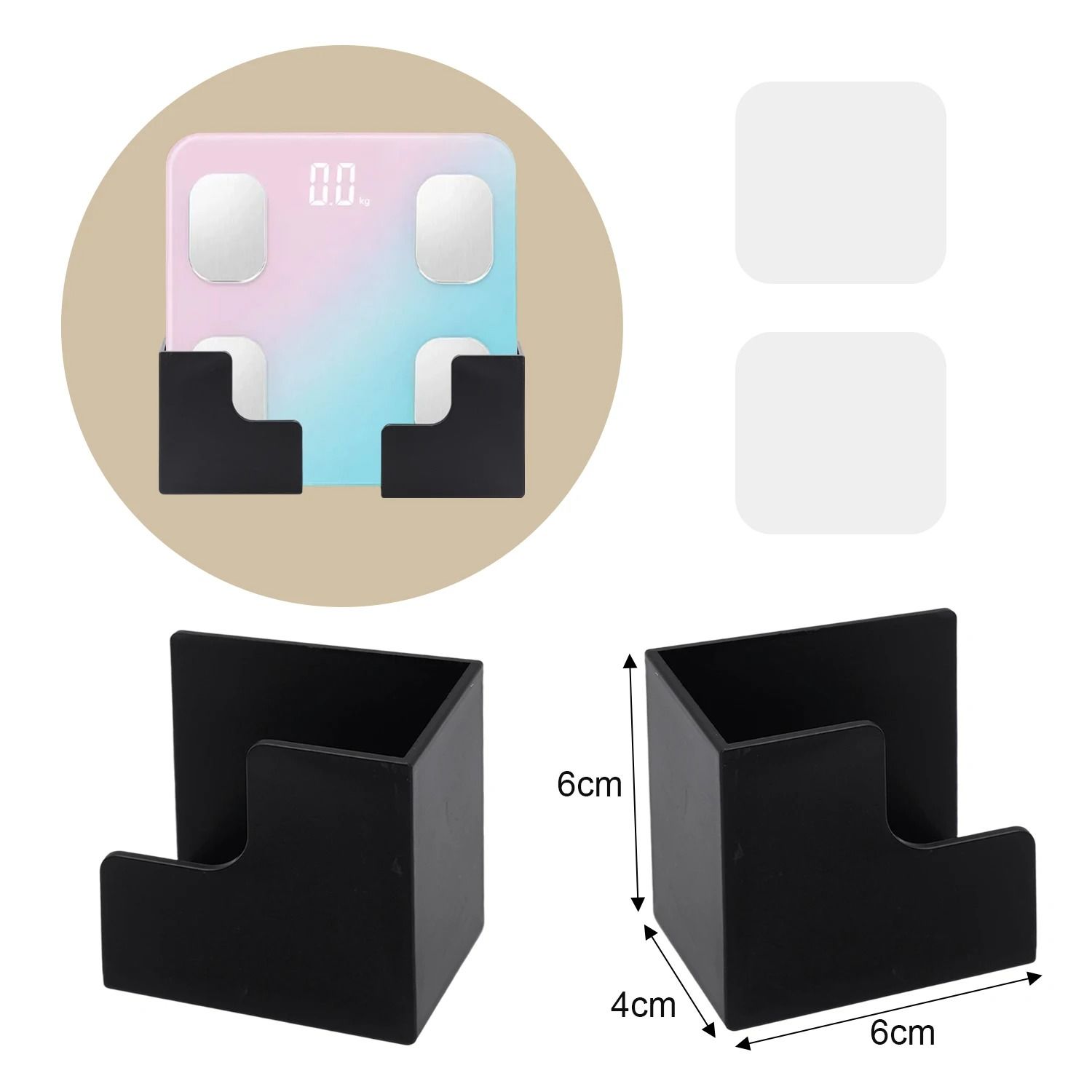 Wall Mounted Digital Scale Holder Brackets for Smart Scale Storage & Organization