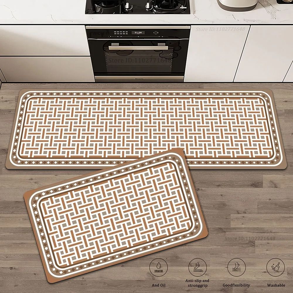 Non Slip Absorbent Kitchen Floor Mat Washable Runner Rug for Kitchen and Entryway