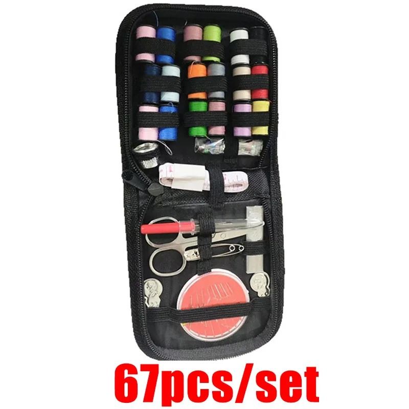 Portable Sewing Kit with Needles Threads Scissors and Travel Storage Bag