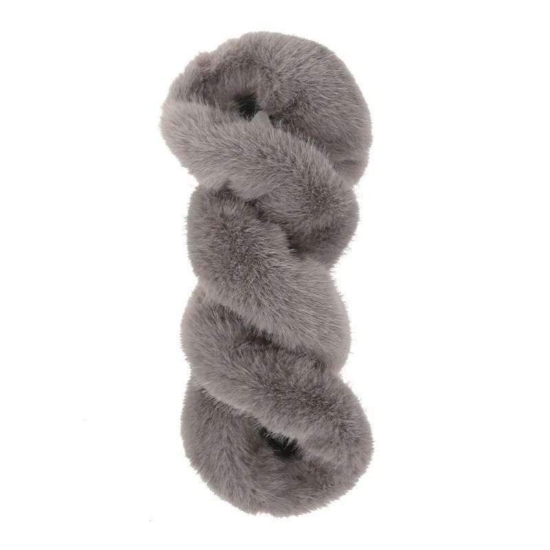 Plush Faux Mink Fur Steering Wheel Cover Soft Warm Non Slip Grip