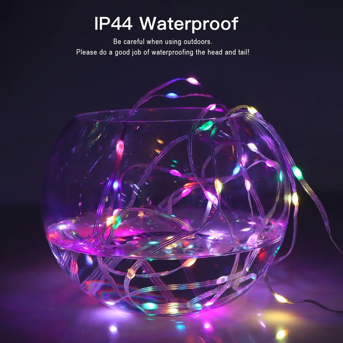 RGBIC Bluetooth LED String Lights with Music Sync USB Fairy Lights