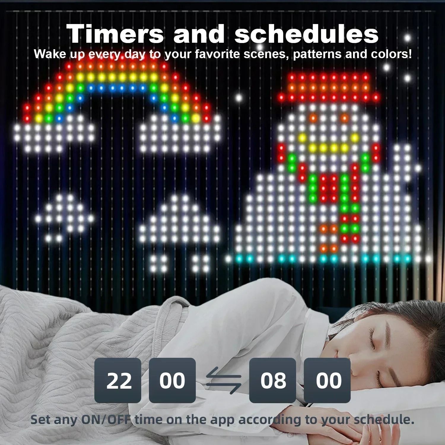 800 LED Smart RGB Curtain Lights with App Control, Music Sync & Remote for Home Decor
