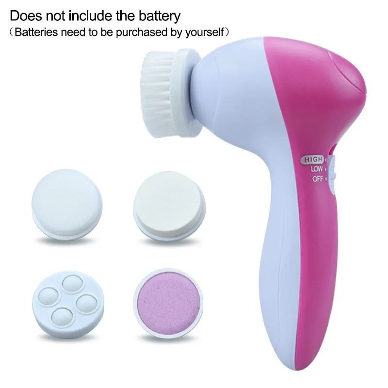 5 in 1 Multi Functional Electric Facial Cleansing Brush and Massager Set
