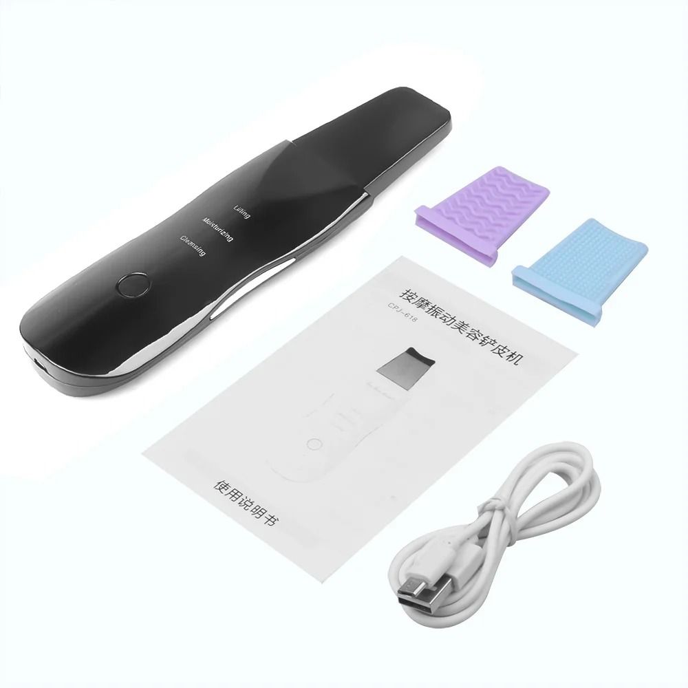High-Frequency Mechanical Vibration Skin Scrubber and Facial Cleaner Spatula