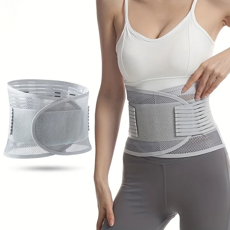 Premium Reinforced Compression Waist Support Belt with Breathable Mesh Back Panel